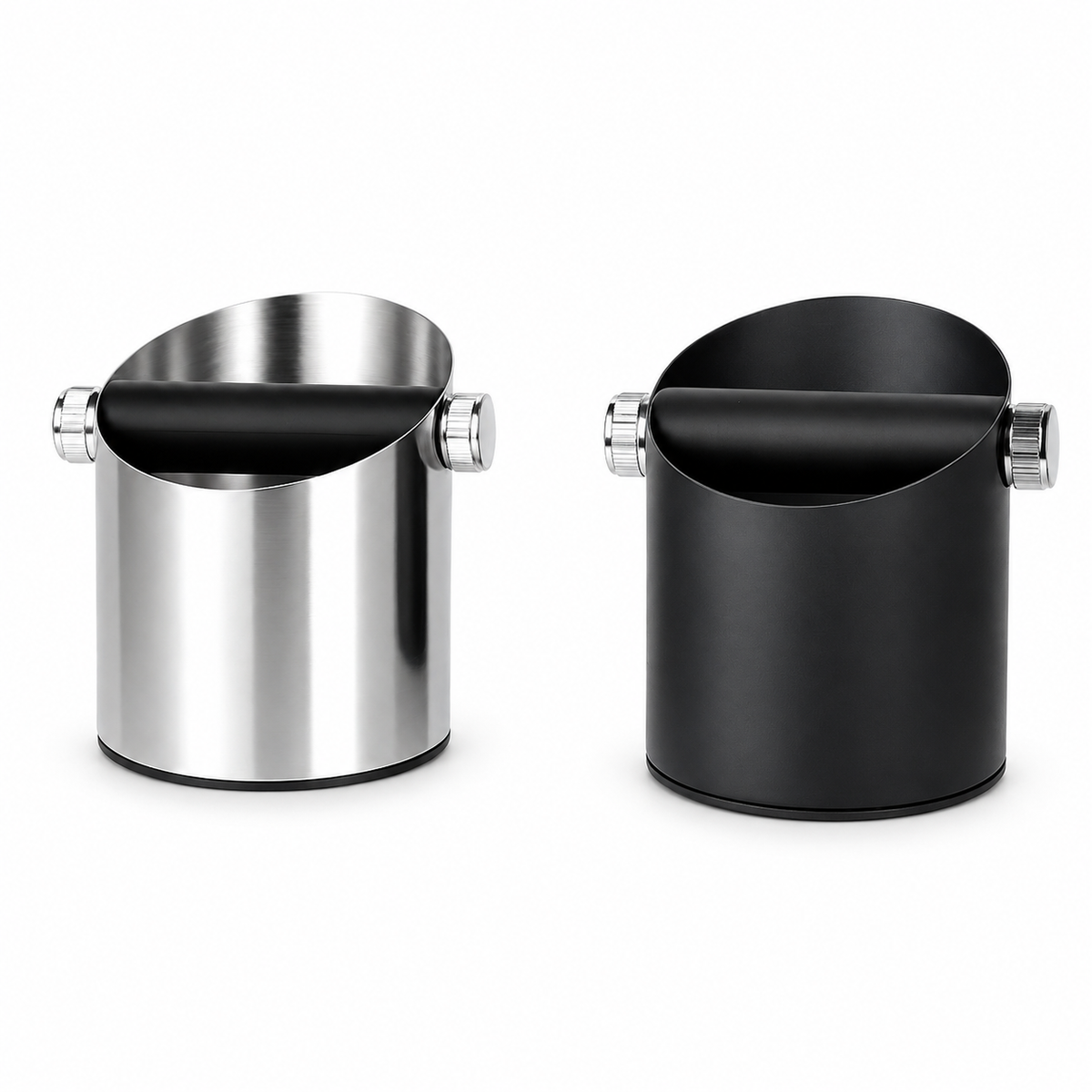 Yozcoffee Battifiltro per espresso in acciaio inox e silicone, argento/nero - immagine del prodotto