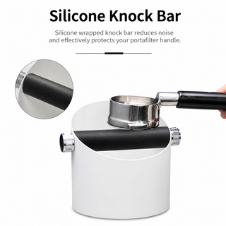 Yozcoffee Battifiltro per espresso in acciaio inox e silicone, argento/nero — vista alternativa