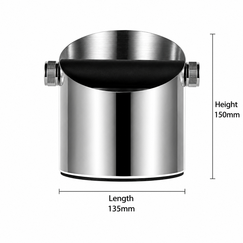 Yozcoffee Battifiltro per espresso in acciaio inox e silicone, argento/nero - immagine del prodotto