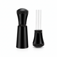 Yozcoffee Strumento WDT a 7 aghi per espresso in lega di alluminio, argento/nero - miniatura 1