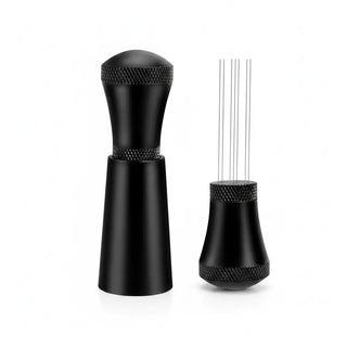 Yozcoffee Strumento WDT a 7 aghi per espresso in lega di alluminio, argento/nero — foto del prodotto