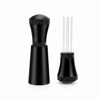 Yozcoffee Strumento WDT a 7 aghi per espresso in lega di alluminio, argento/nero — foto del prodotto