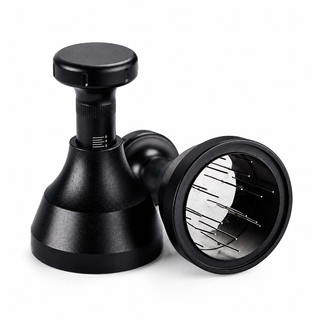 Yozcoffee Distributore WDT per espresso 51/53/58 mm con aghi in acciaio inox, nero — vista alternativa