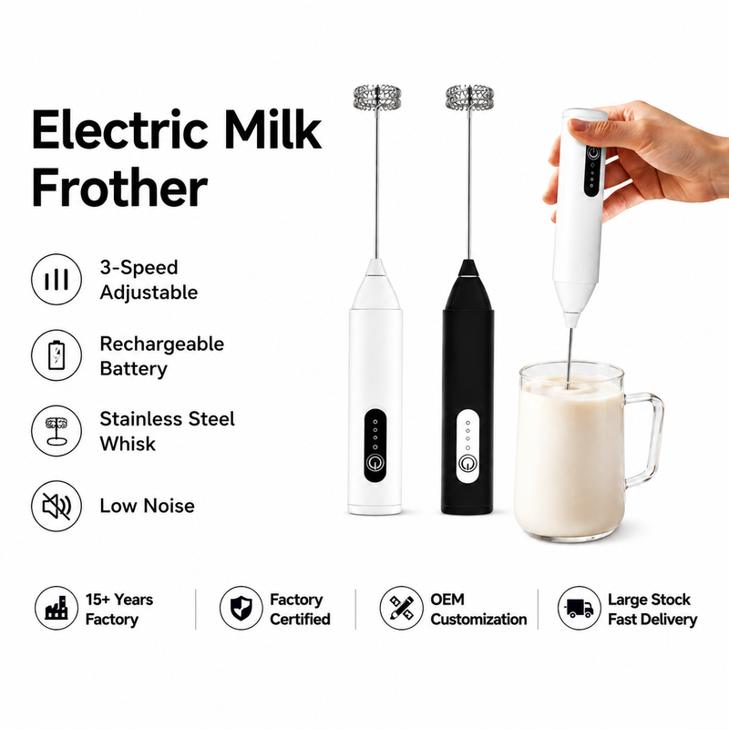 Yozcoffee Montalatte elettrico ricaricabile con frusta a 3 velocità - immagine del prodotto