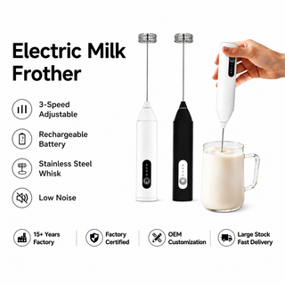 Yozcoffee Montalatte elettrico ricaricabile con frusta a 3 velocità — vista alternativa